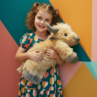 Highland Cow Weighted Stuffed Animal 4-Pounds with Heating and Cooling Pad