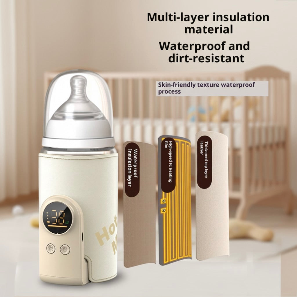 Milk Warmer Battery Constant Temperature Feeding Bottle Cover Smart Heat Preservation Portable Outdoor Household
