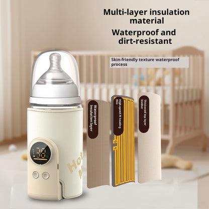 Milk Warmer Battery Constant Temperature Feeding Bottle Cover Smart Heat Preservation Portable Outdoor Household