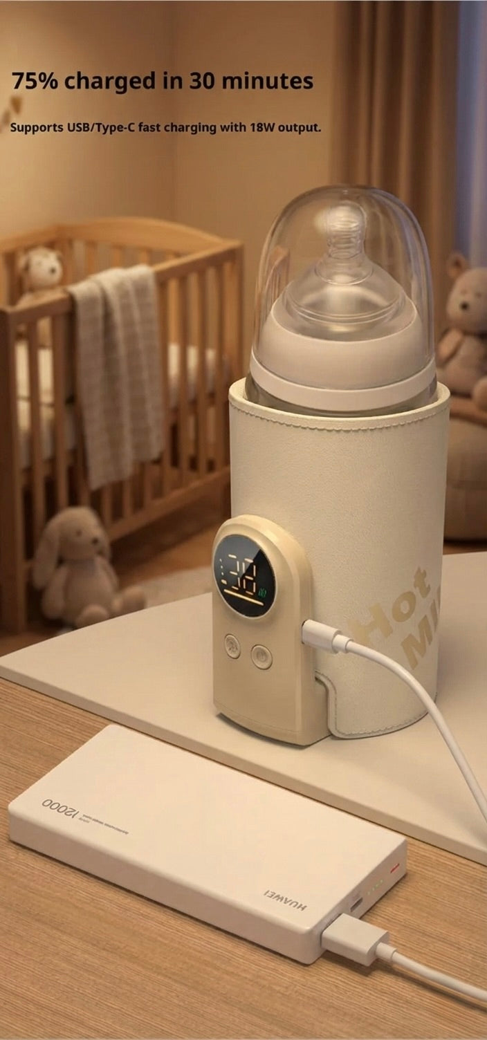 Milk Warmer Battery Constant Temperature Feeding Bottle Cover Smart Heat Preservation Portable Outdoor Household