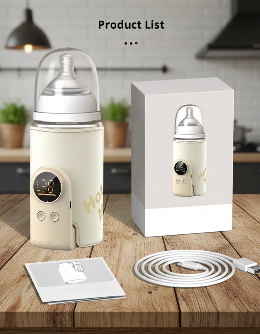 Milk Warmer Battery Constant Temperature Feeding Bottle Cover Smart Heat Preservation Portable Outdoor Household