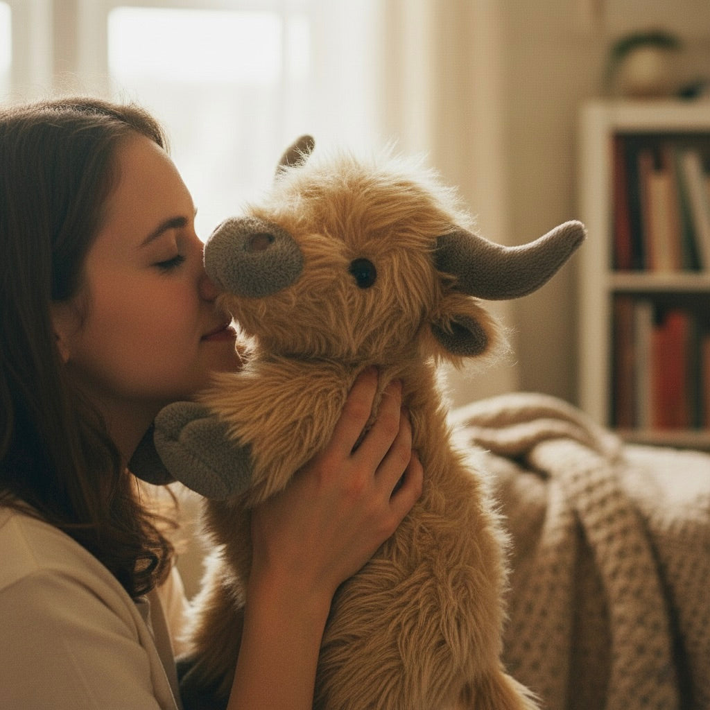 Highland Cow Weighted Stuffed Animal 4-Pounds with Heating and Cooling Pad
