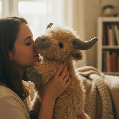 Highland Cow Weighted Stuffed Animal 4-Pounds with Heating and Cooling Pad