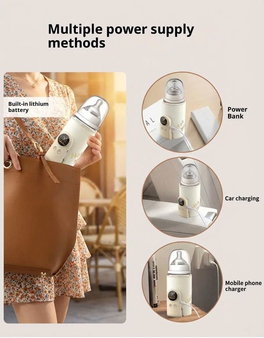 Milk Warmer Battery Constant Temperature Feeding Bottle Cover Smart Heat Preservation Portable Outdoor Household