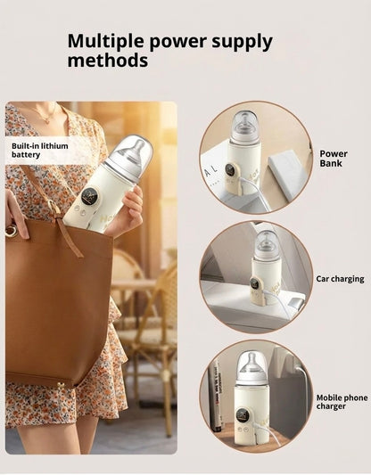 Milk Warmer Battery Constant Temperature Feeding Bottle Cover Smart Heat Preservation Portable Outdoor Household