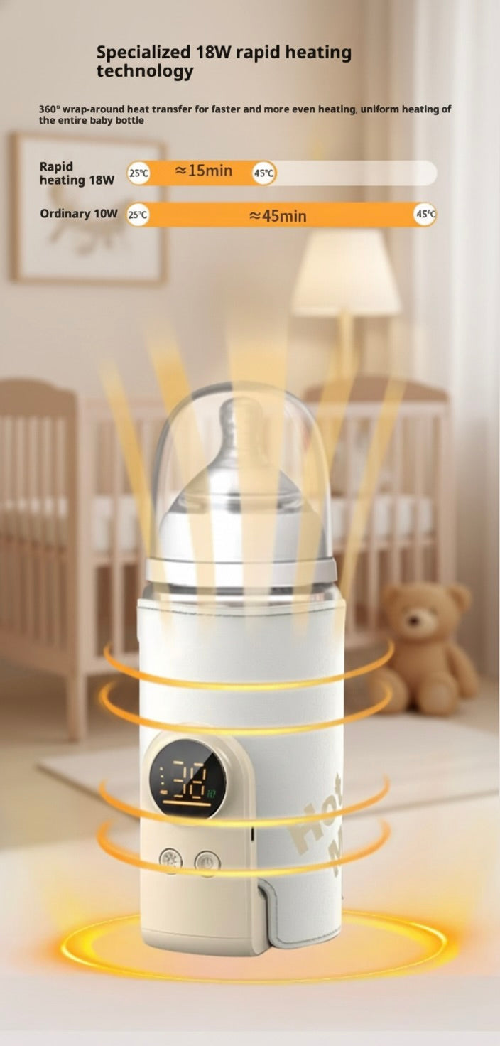 Milk Warmer Battery Constant Temperature Feeding Bottle Cover Smart Heat Preservation Portable Outdoor Household